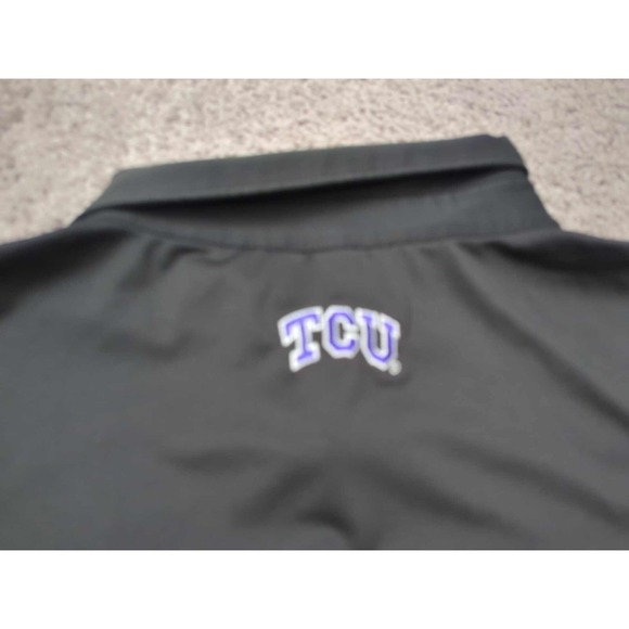 TCU Horned‎ Frogs Polo Shirt Mens XXL NCAA Frog Club Peter Millar Black - Picture 7 of 8